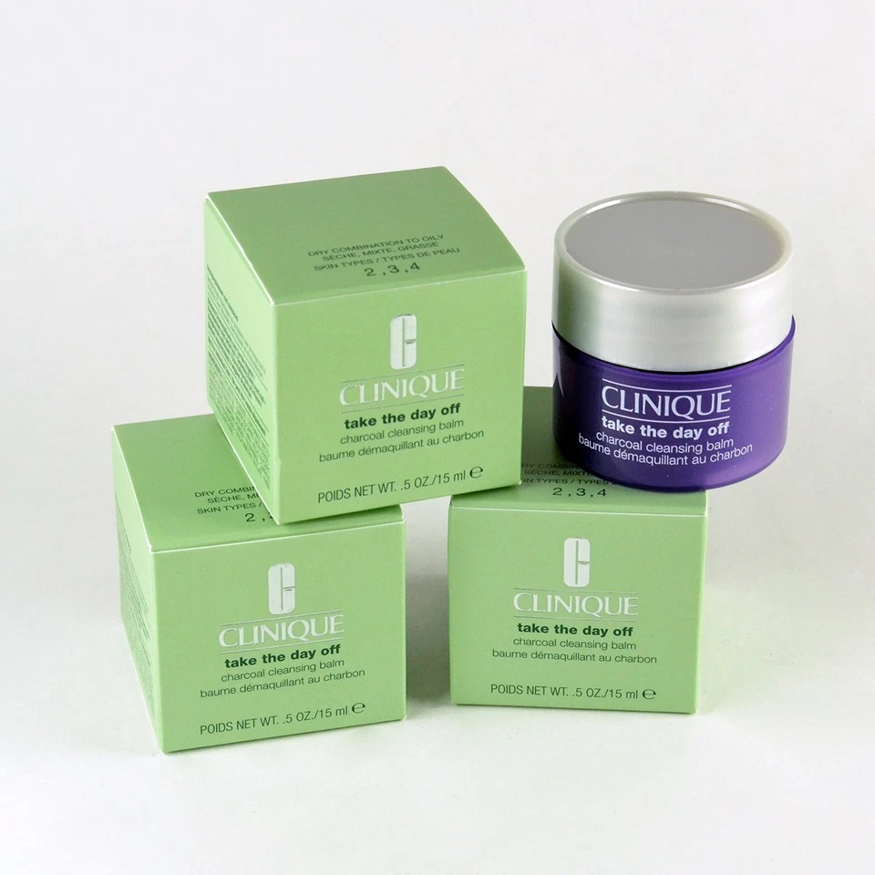 Bálsamo de limpeza a carvão 3 Clinique Take The Day Off - Conjunto 3 mini x 0,5 oz./15 ml - Imagem 1 de 1