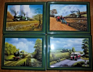 Juego de 4 placas de tren Davenport "Great Western Memories" ~ Excelente - Imagen 1 de 14