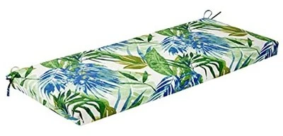  Sofá Setee Bench Tropic Floral Interior/Exterior 18" x 45" Azul/Verde Soleil Foto 1 de 4