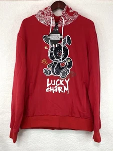 NWTS BKYS Mens L Black Keys Lucky Charm Red Hoodie Sweatshirt Embroidered  - Picture 1 of 13