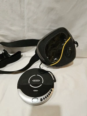 Reproductor de CD portátil Jensen CD-60C con estuche lógico estuche de viaje *PROBADO Foto 1 de 4
