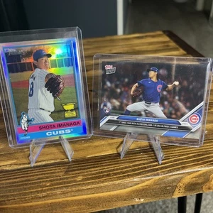 2 Card Lot- 2025 Topps Heritage Chrome Refractor, 2024 Topps Now Shota Imanaga - Imagen 1 de 7
