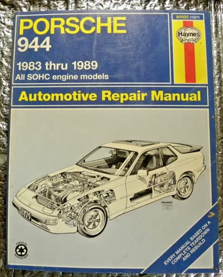 Manual de reparación automotriz Haynes PORSCHE 944 1983-1989 SOHC motores 80035 (1027) Foto 1 de 4