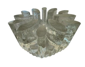 Vintage Bel Mondo Ice Shutte Glas Teelicht Kerze W Germany - Bild 1 von 9