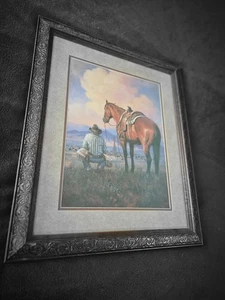 counting blessings framed western art print 19x22 by Jack Sorenson - Picture 1 of 7