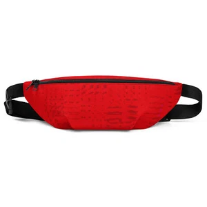 Red Fanny Pack With Zipper and Pocket - Picture 1 of 14