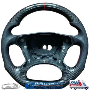 Carbon Fiber Steering Wheel FitMercedes-Benz SL55 AMG 07 Without Paddle Cutouts - Foto 1 di 5