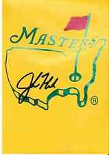 PGA STAR JOHN HUH SIGNED 2014 MASTERS FLAG PHOTO W/COA