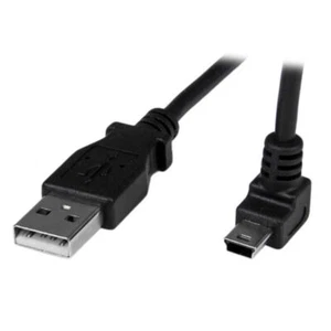 StarTech USBAMB1MU 1m Mini USB Cable A to Up Angle Mini B Male to Male Black - Picture 1 of 5