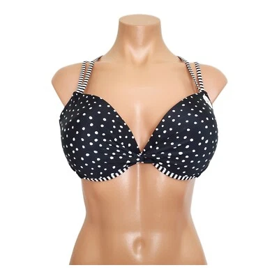 California волны черный горошек на косточках push бикини верхний подростков XL - Изображение 1 из 3