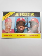 1991 Baseball Cards Magazine *HAND CUT* ROOKIE Stars #8 Pena Lankford & Gilkey