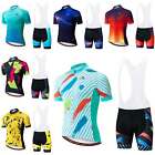 Miloto Men's Cycling Jersey and Bib Shorts Padded Road Bike Clothing Set S-5XL