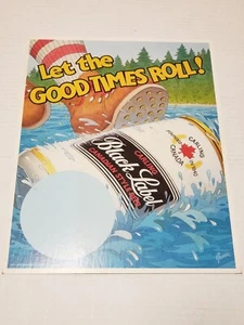 Vintage 1984 Carling Canada Beer Can Poster "Let The Good Times Roll" - Garcia - Picture 1 of 6