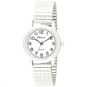Reloj de mujer de fácil lectura con pulsera expandible en tono plateado de Ravel R0232.11.2 - Imagen 1 de 1