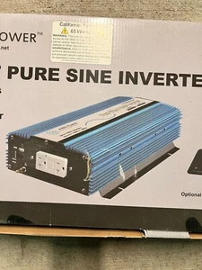 AIMS POWER PWRI200012120S 2000 WATT 20A PURE SINE WAVE AC/DC COMPACT INVERTER - Picture 1 of 3