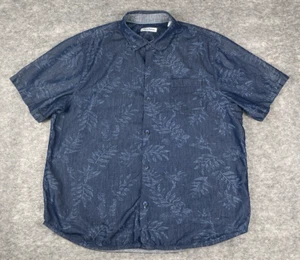 Tommy Bahama Shirt Mens Size 2XL Blue Floral Casual Button Up Short Sleeve - Picture 1 of 7