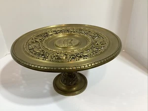 ANTIQUE FRENCH BRONZE TAZZA COMPOTE With (Athenian Minerva)On Pedestal 13” 1890 - Picture 1 of 10