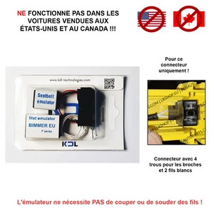 Siège Tapis Testeur Émulateur diagnostic pour BMW 3 F30 F31 F34 avec 2 fils b - Picture 1 of 3