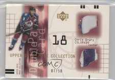 2001-02 Upper Deck Mask Collection Double Patch /50 Chris Drury #DP-CD Patch