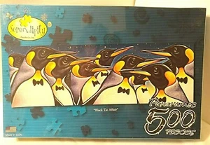 Penguins Panoramic BLACK TIE AFFAIR Puzzle NEW 500 Pieces 2007 SEALED 12" x 36" - Picture 1 of 6