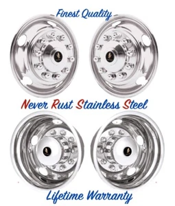 22.5" Freightliner Fld M2 Mt55 10 Lug 5 Hole Wheel Simulator Rim Liner Covers © - Picture 1 of 10