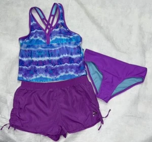 Gerry Youth 3-piece Swim Set, Purple Size L(14/16). New - Picture 1 of 3