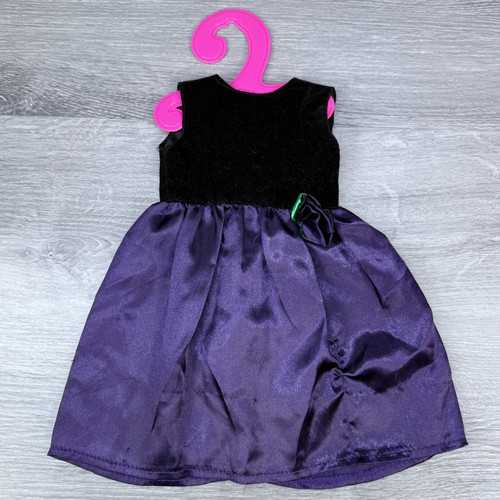 VETEMENTS Abito da festa FibreCraft raso viola senza maniche nero per bambola 18"