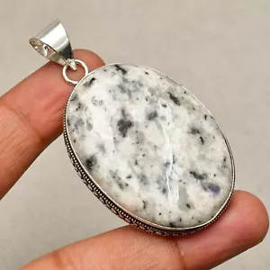 K2 Azurite Gemstone 925 Sterling Silver Handmade Jewelry Pendant 2.24" - Picture 1 of 8