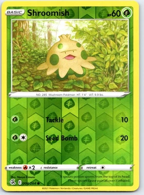 Shroomish Common SWSH08: Fusion Strike Reverse Holo 004/264 NM - Image 1 of 2