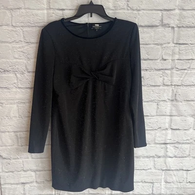 Mini Vestido Emporio Armani Para Mujer Negro Torcido Frontal Metálico Vacaciones Año Nuevo Foto 1 de 4