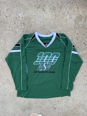 Camiseta deportiva de hockey vintage de los 90 de la Liga Canadiense de Fútbol Saskatchewan Roughriders Foto 1 de 4
