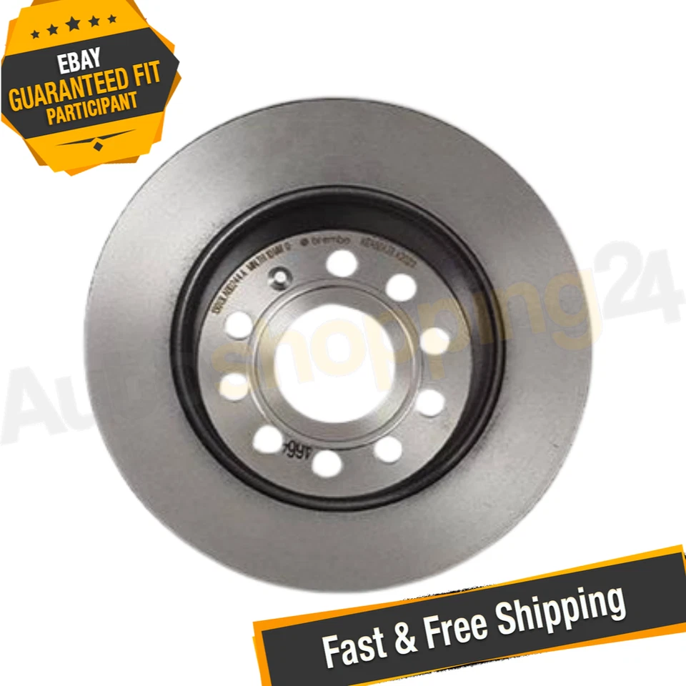 Rotor de freio a disco traseiro Brembo 08.A202.11 282mm para 2017-2018 VW Tiguan Limited - Imagem 1 de 4