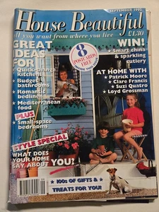 House Beautiful Mag Sept 1992 Suzi Quatro Patrick Moore Vintage Interior 1990s - Picture 1 of 6