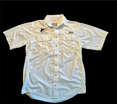 Camisa de pesca Bimini Bay Outfitters mediana de nailon con logotipo de pez Tropic Star Lodge Foto 1 de 4