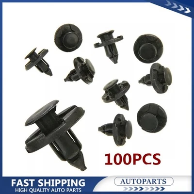 100pcs Bumper Push Type Retainer Clips For Nissan Infiniti G35 FX35 01553-09321 - Image 1 of 4