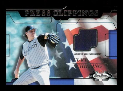 Fleer Box Score 2002 #NNO Curt Schilling Press Recortes Juego Usado Arizona Foto 1 de 2