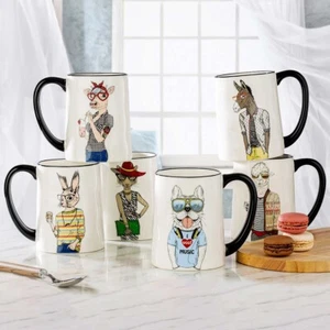Hipster Animal Dressed Tazze Tazze 17,5 oz Firmate Housewares Inc. Set di 6 ~ Nuovo con scatola - Foto 1 di 7