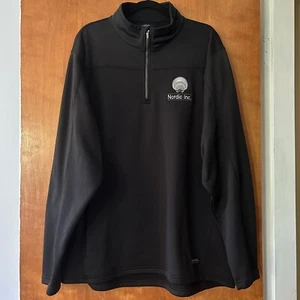 Charles River Sport Black Pullover Nordic Logo Quarter Zip Active Mens 2XL NWOT - Picture 1 of 7