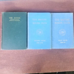 The Boxer Dog Hardcover Illustrated Lot of 3 books Vintage, Wagner 1939, Lineage - Picture 1 of 21