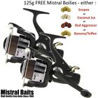 Carp Fishing Reels x2 NGT MAX60 Bait Runner Freespool and FREE BOILIES