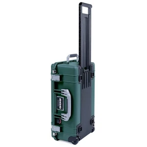 Trekking Green & Silver Pelican 1535 Air Case. No Foam - empty. With wheels. - Picture 1 of 2