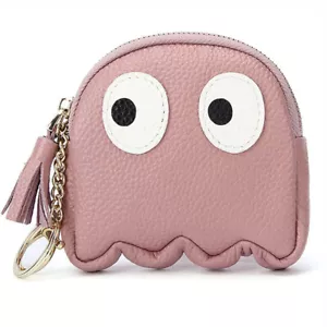 100% Genuine Leather Cartoon Coin Purse Zipper Change Pouch Women's Mini Wallet - Picture 1 of 26