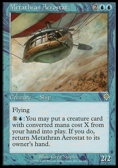 Metathran Aerostat ~ Lightly Played Invasion MTG Magic UltimateMTG Blue Card - Image 1 of 1