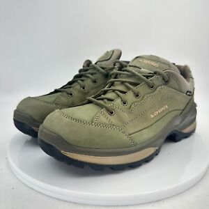 LOWA Renegade GTX Lo Ws Women Sz 7.5 3209630498 Green Reed Leather Hiking Shoes