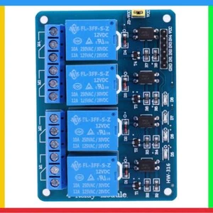 5V 12V 24V Relaisplatine mit Optokoppler-Isolation für Arduino DIY (12V 4S) - Picture 1 of 10