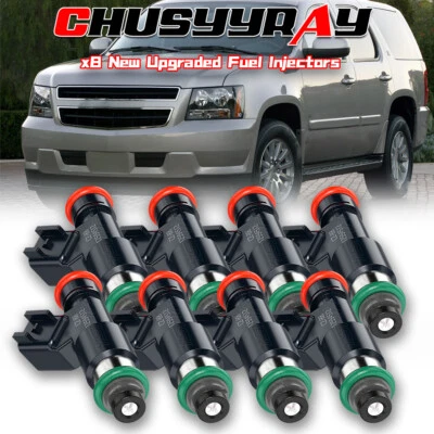 8x Inyectores de combustible de actualización para Chevrolet Tahoe 2007-2009 5,3 L 6,0 L 4,8 L 6,2 L V8 Foto 1 de 4
