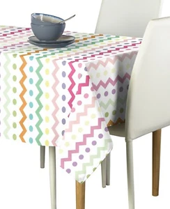 Easter Chevron & Dots Signature Tablecloth Assorted Sizes - Picture 1 of 1