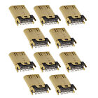 10x MINI Gold Plated HDMI Male Connector 19Pin Male Head Clamp Type Connector