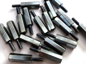 (16 pcs) 6-32 x 3/4" Brass Standoff Distress Cobalt Blue over Nickel Plating - Picture 1 of 1