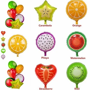 FRUIT 18" Helium Foil Balloons Kids Party Toys Birthday Wedding Decoration FunUK - Picture 1 of 6